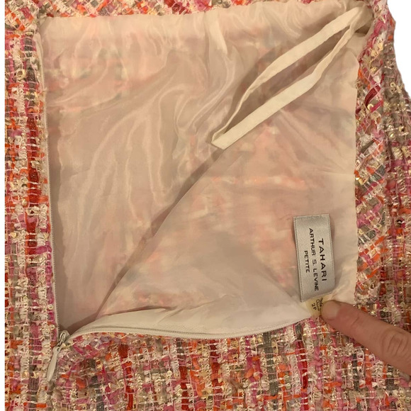 Tahari pink tweed pencil skirt - 2p NWT - Picture 9 of 13